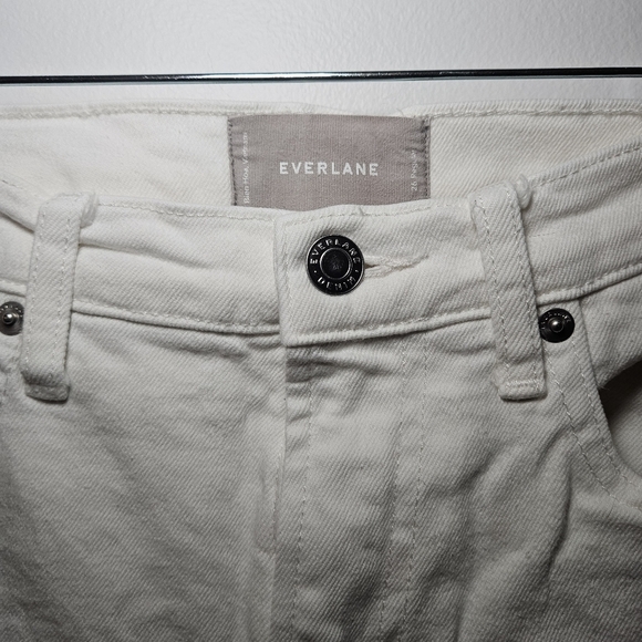 Everlane White High-Rise Kick Crop Jeans - Picture 2 of 10